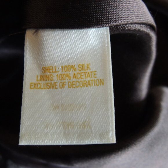 Kate Spade Brown Pineapple Embroidered 100% Silk Wrap Dress 10 - Picture 12 of 13